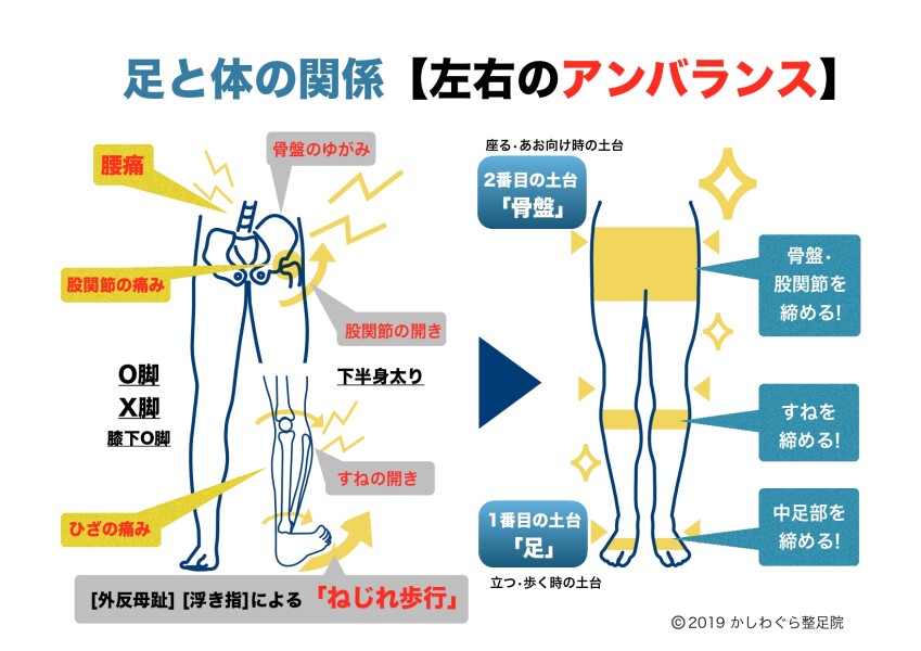 足と体の関係